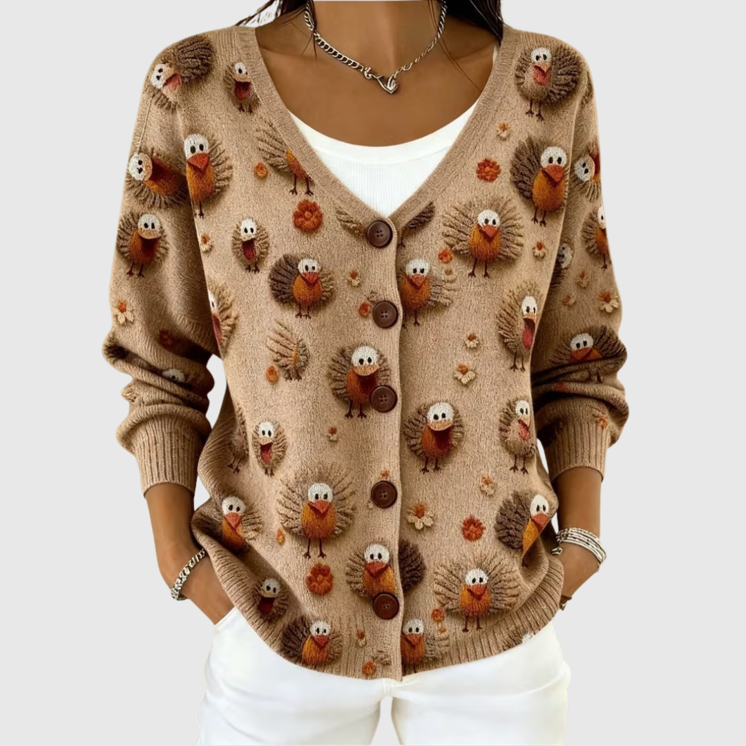 Justine - Button-Front Everyday Cardigan