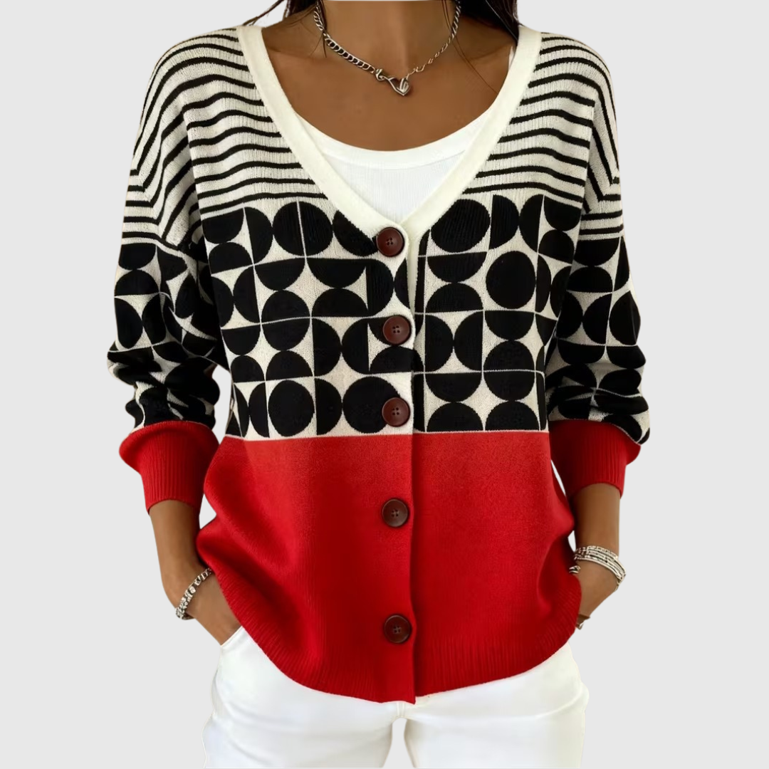 Yvonne - Button-Front Warm Cardigan