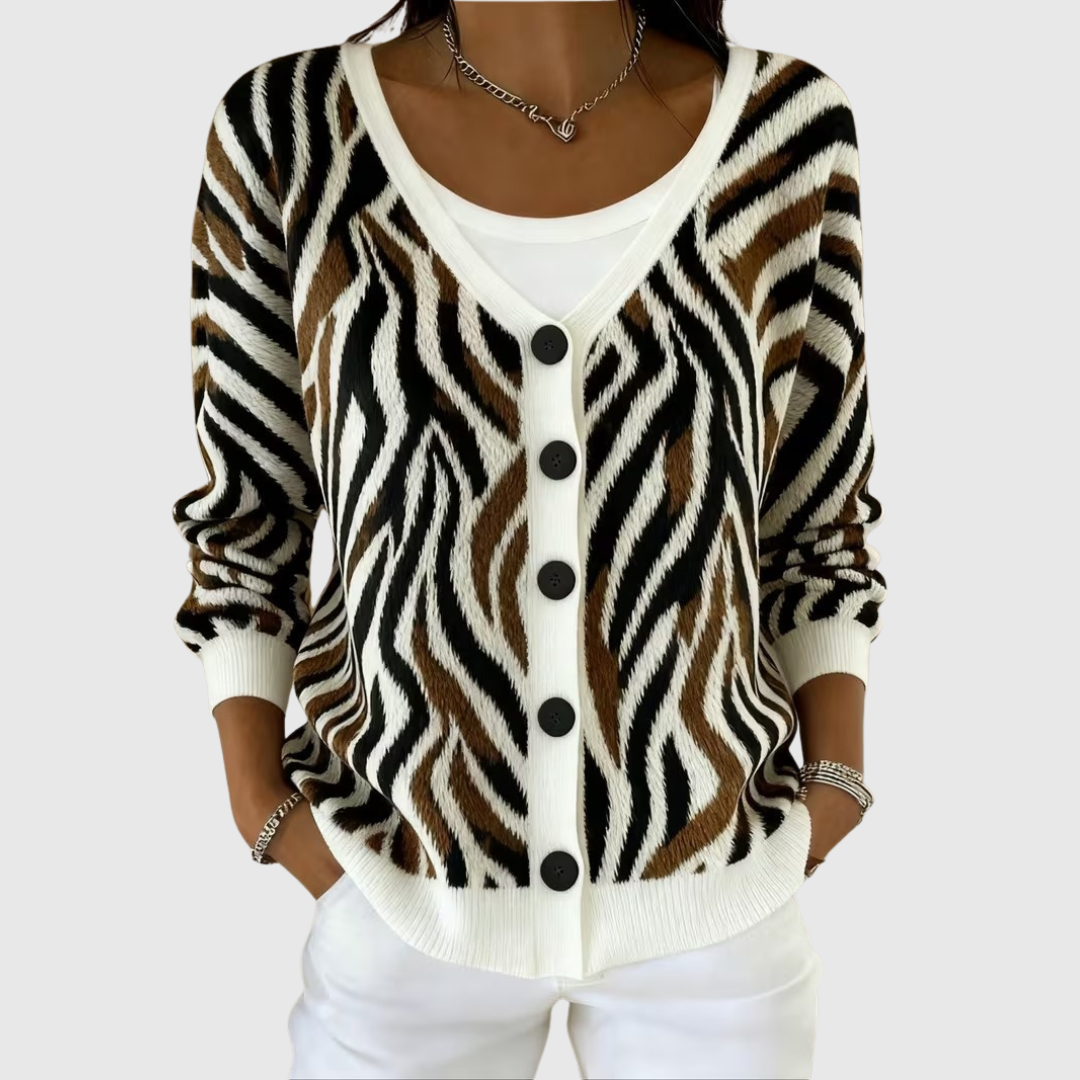 Léa - Button-Front Trendy Cardigan