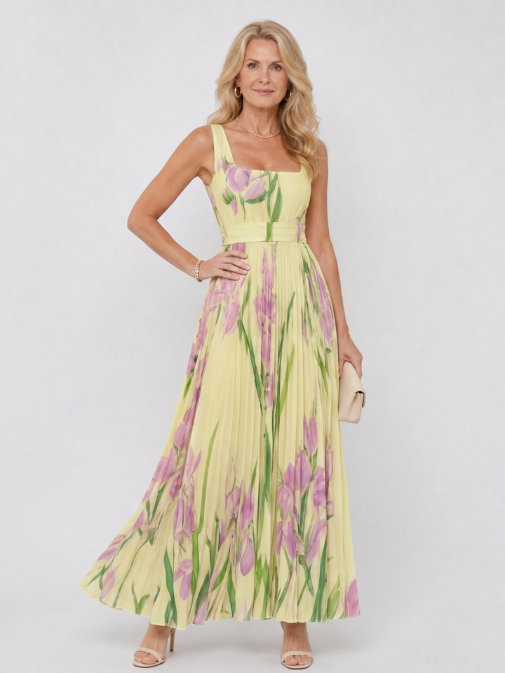 Camille - Square Neck Midi Dress