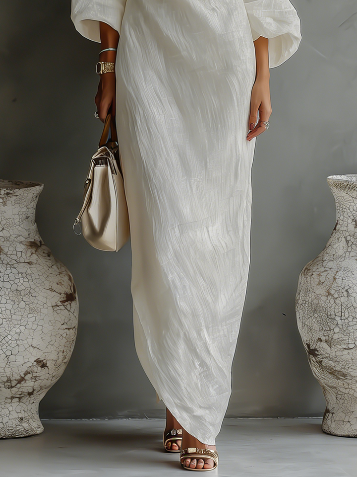 Adeline - Linen Off-Shoulder Dress