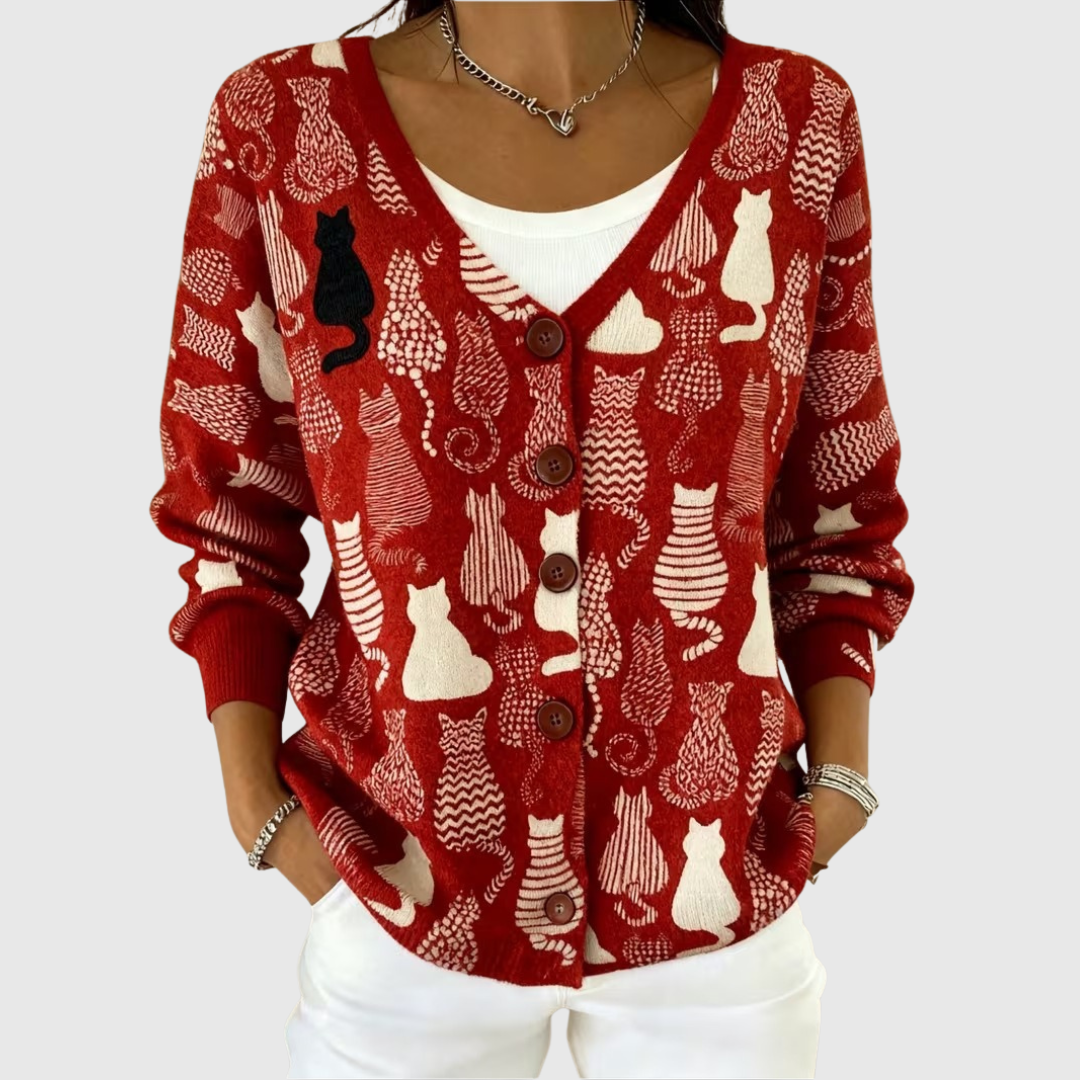 Irène - Button-Front Comfy Cardigan
