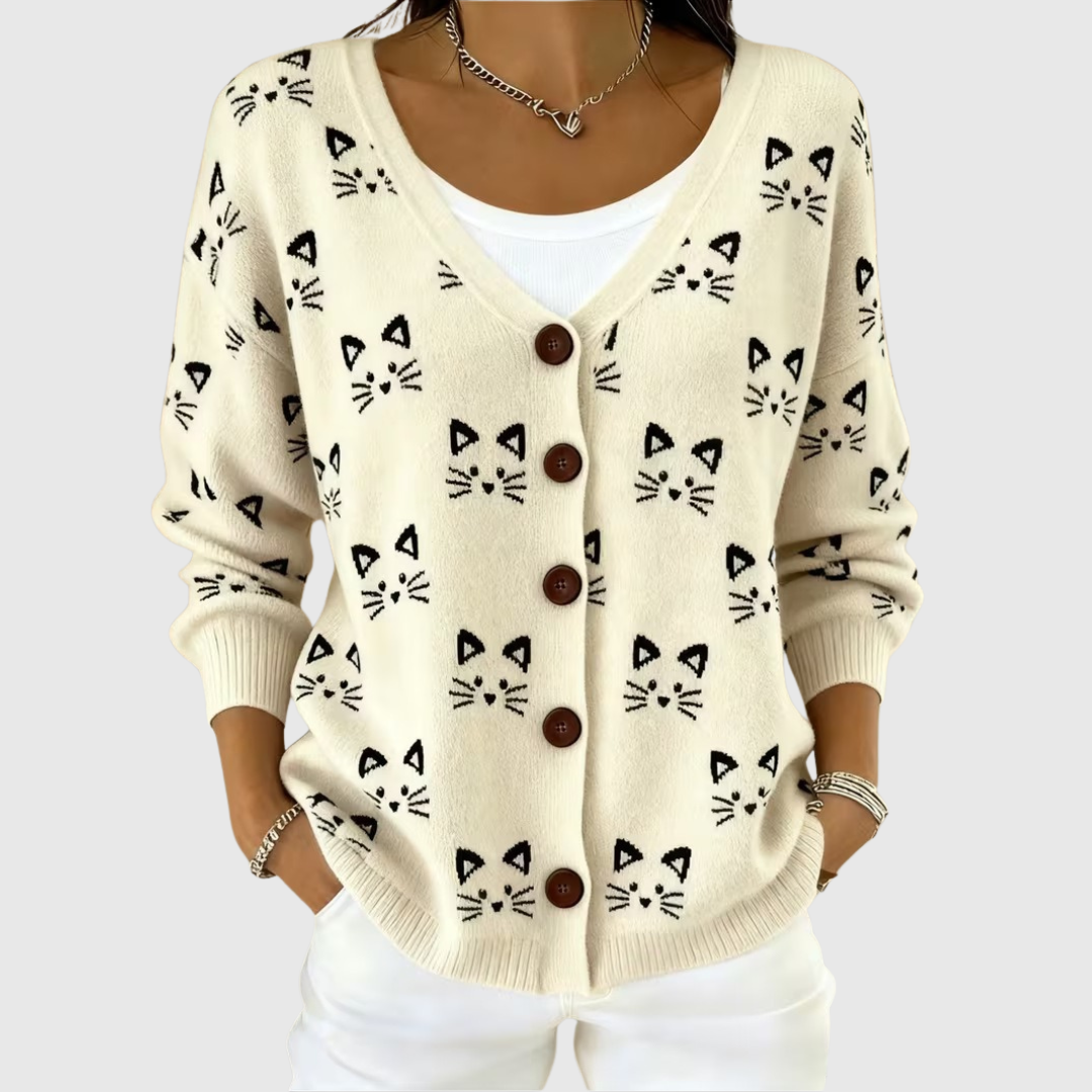 Théodora - Button-Front Classic Cardigan