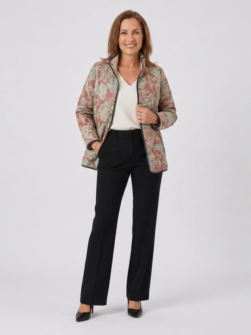 Arabella | Terracotta Quilted Jacket