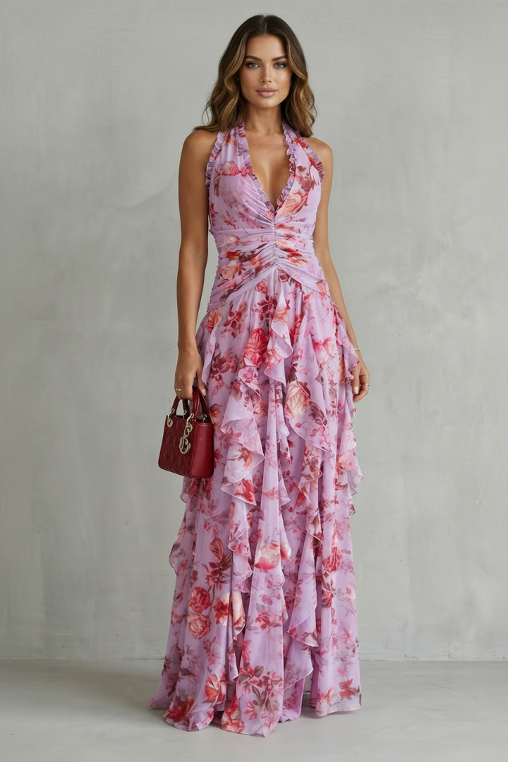 Adriana - Floral Halter Dress