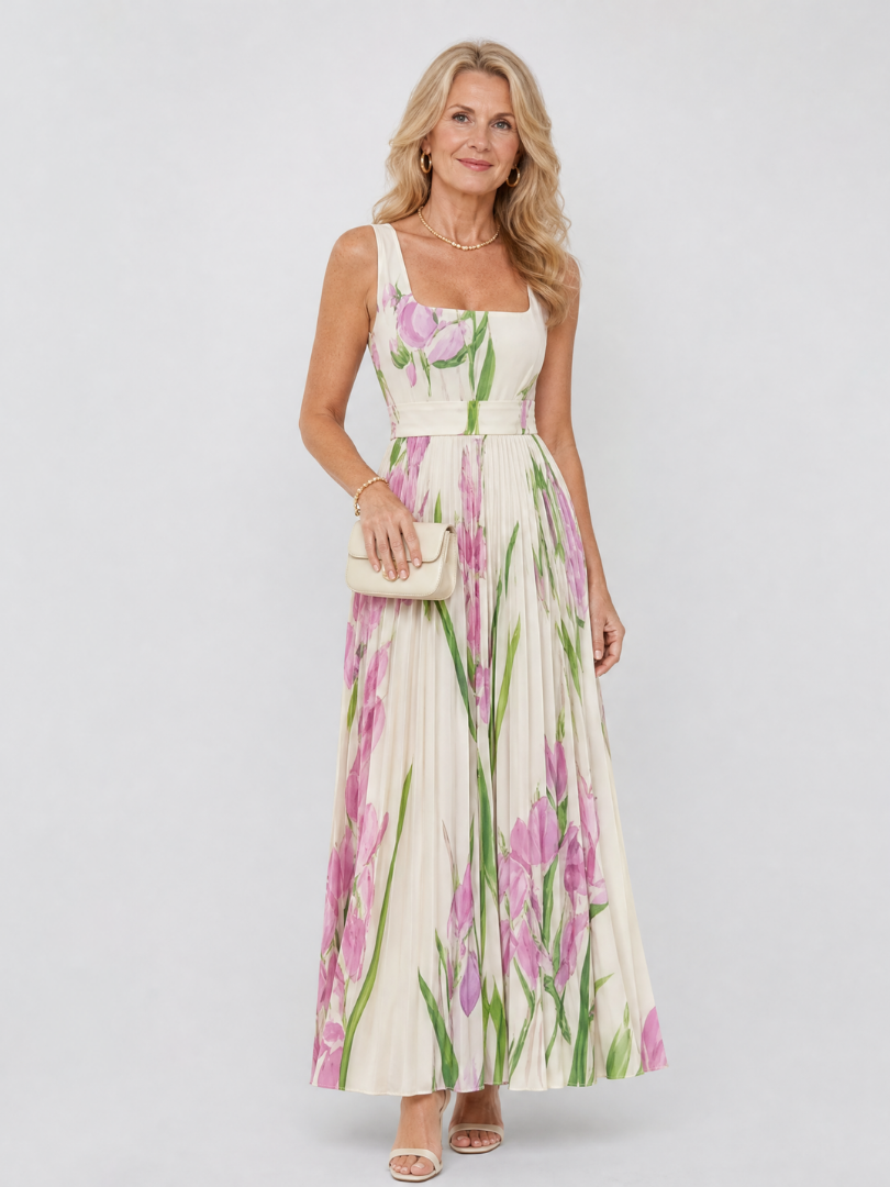 Camille - Square Neck Midi Dress