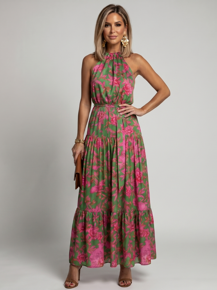 Rosalind - Draped Halter Midi Dress
