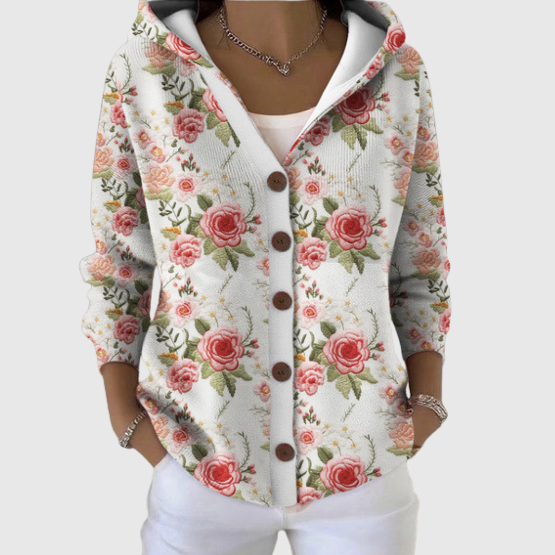 Adèline - Hood-Detail Warm Cardigan