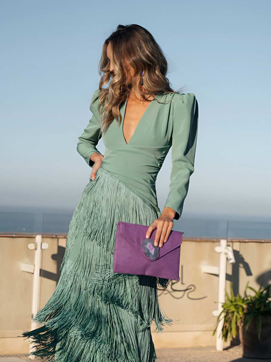 Ronda - Fringed Wrap Dress