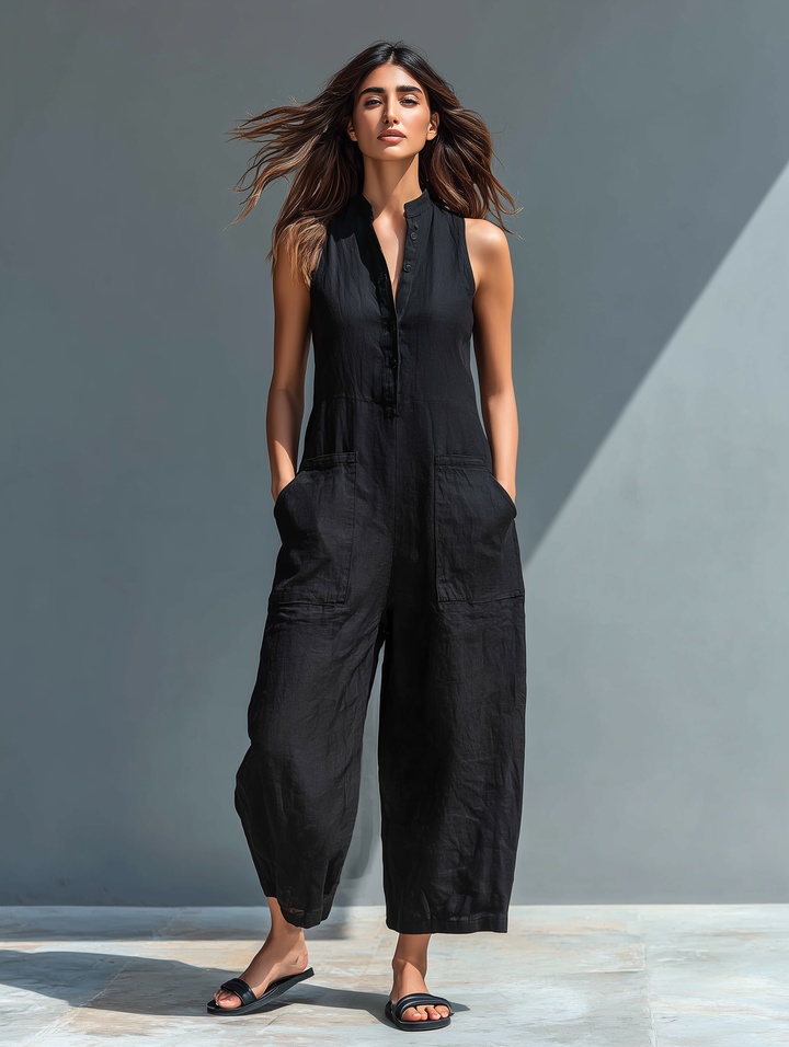 Harriet - Sleeveless Linen Jumpsuit