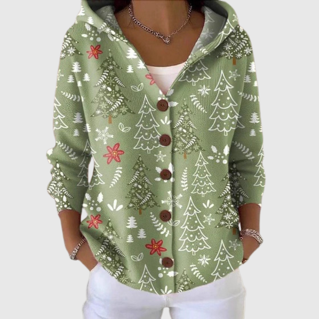 Cosette - Hood-Detail Classic Cardigan