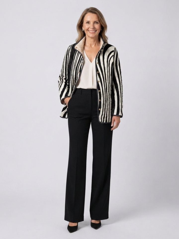 Georgina | Zebra Quilted Jacket