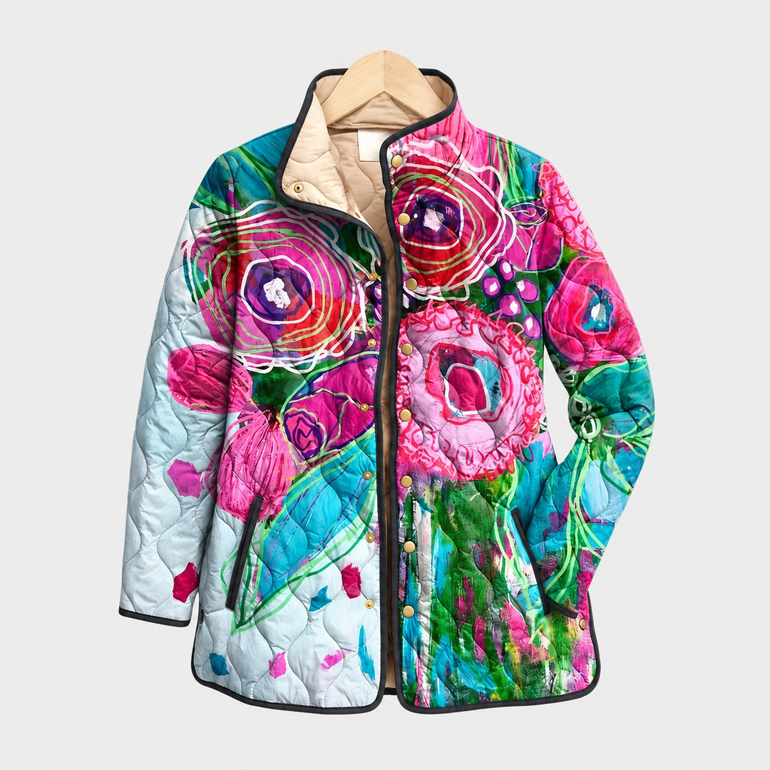 Penelope | Watercolour Quilted Jacket
