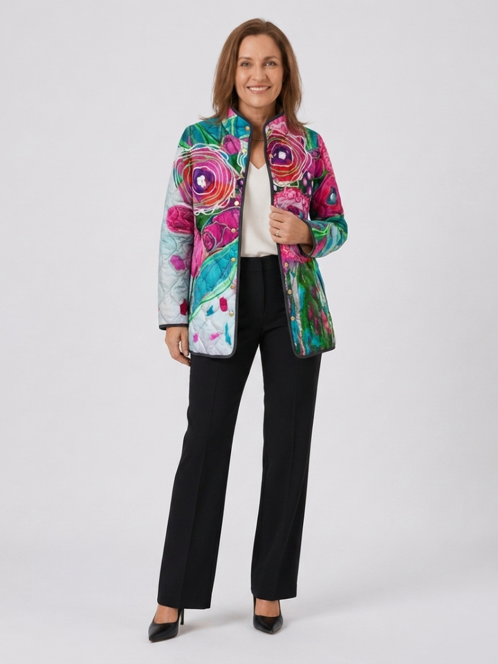 Penelope | Watercolour Quilted Jacket