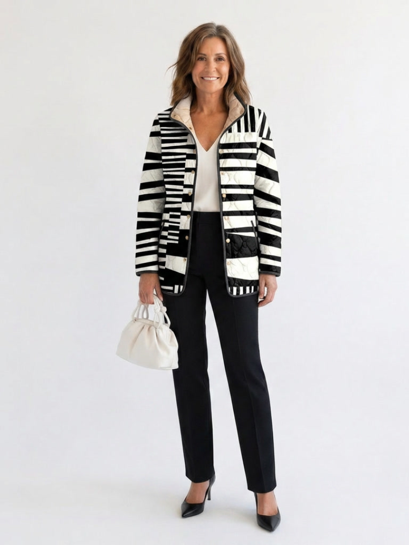 Imogen | Striped Quilted Jacket