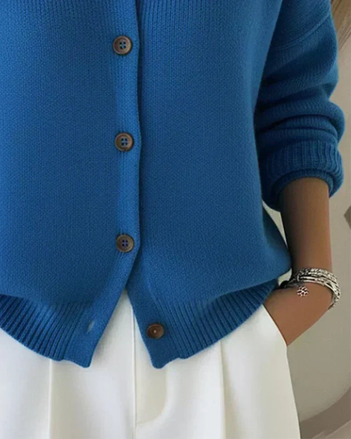 Constance - Shirt-Collar Cosy Cardigan