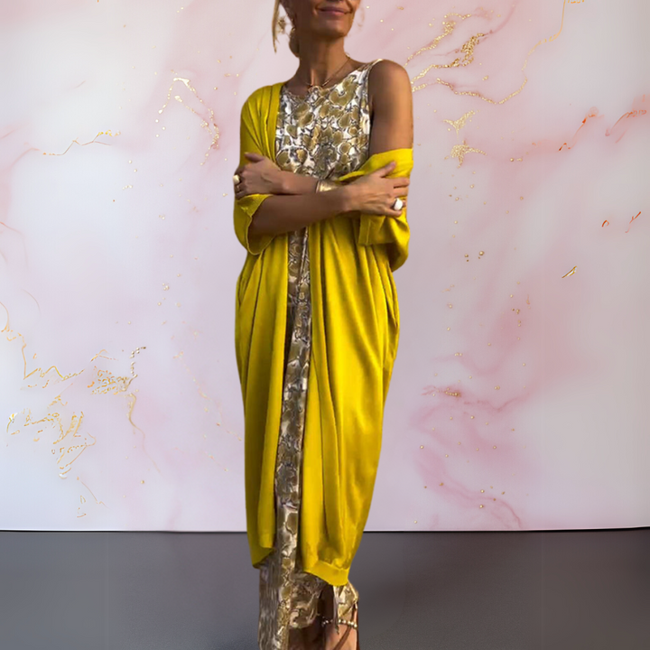 Diana™ | Elegant Dress with Cardigan