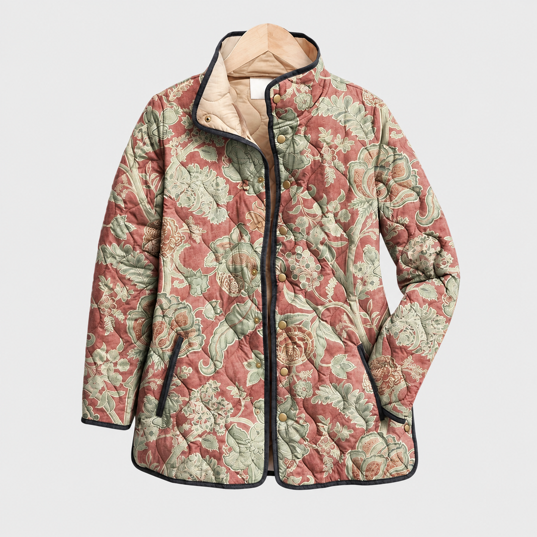 Arabella | Terracotta Quilted Jacket