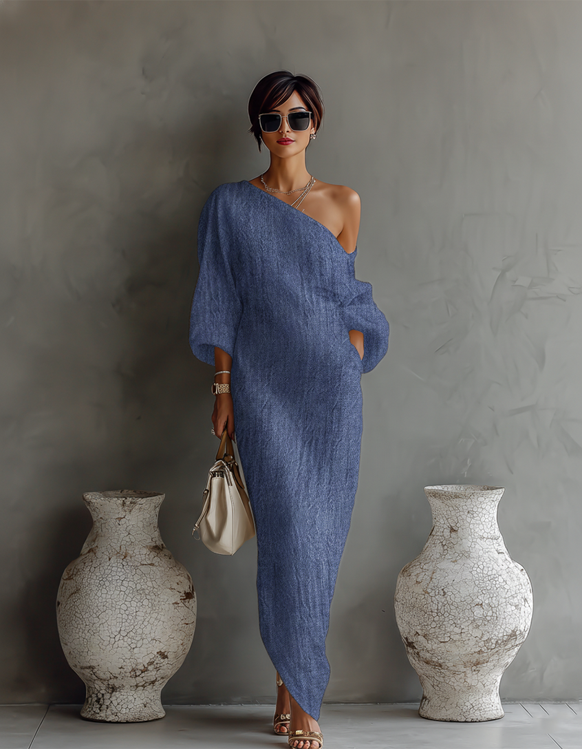 Adeline - Linen Off-Shoulder Dress