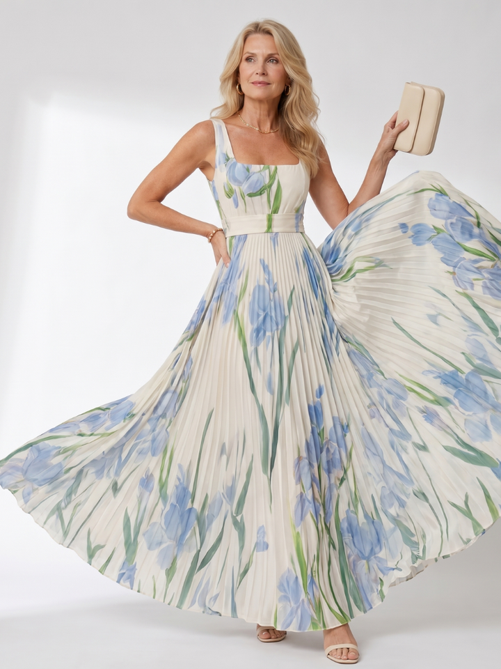 Camille - Square Neck Midi Dress