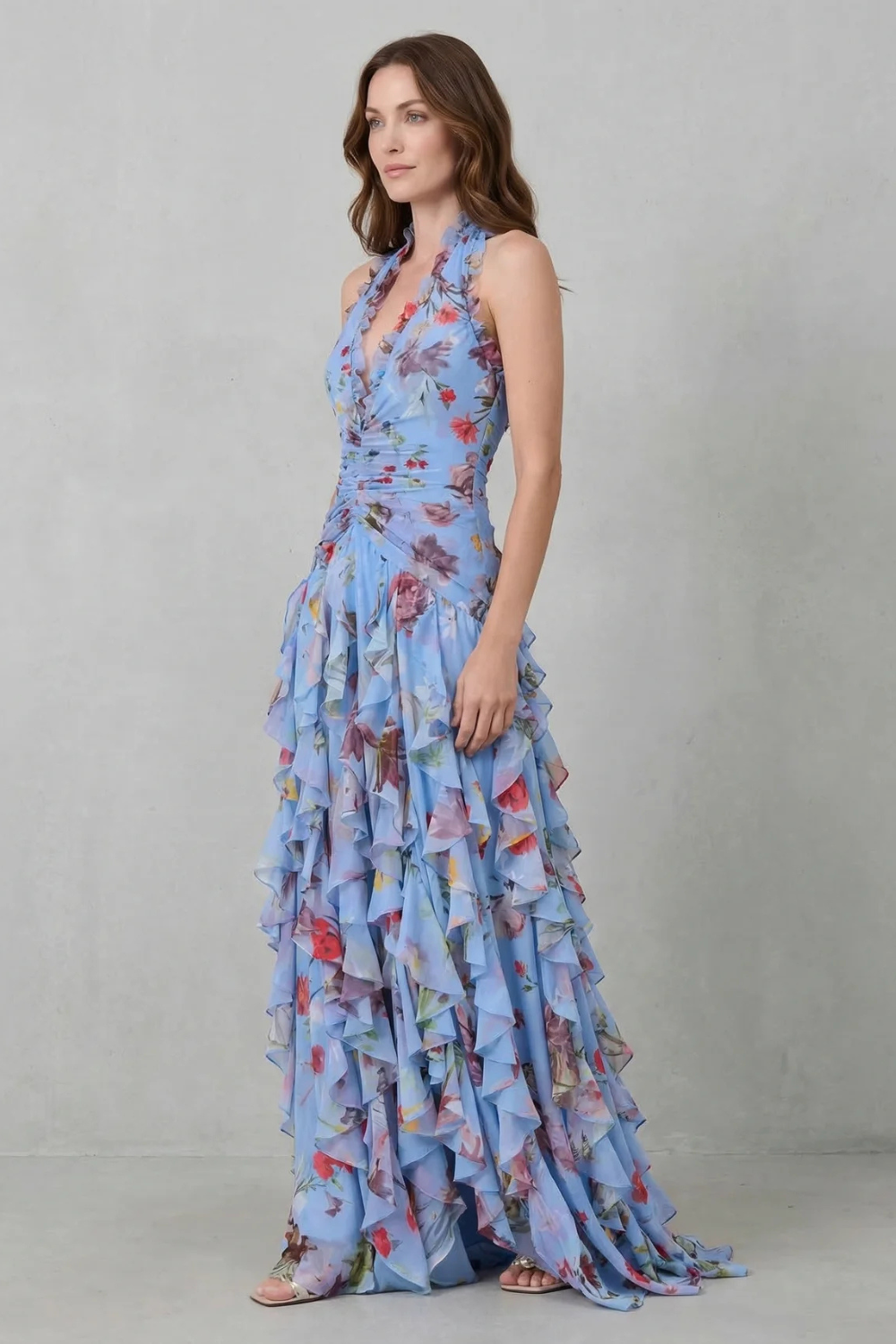 Adriana - Floral Halter Dress