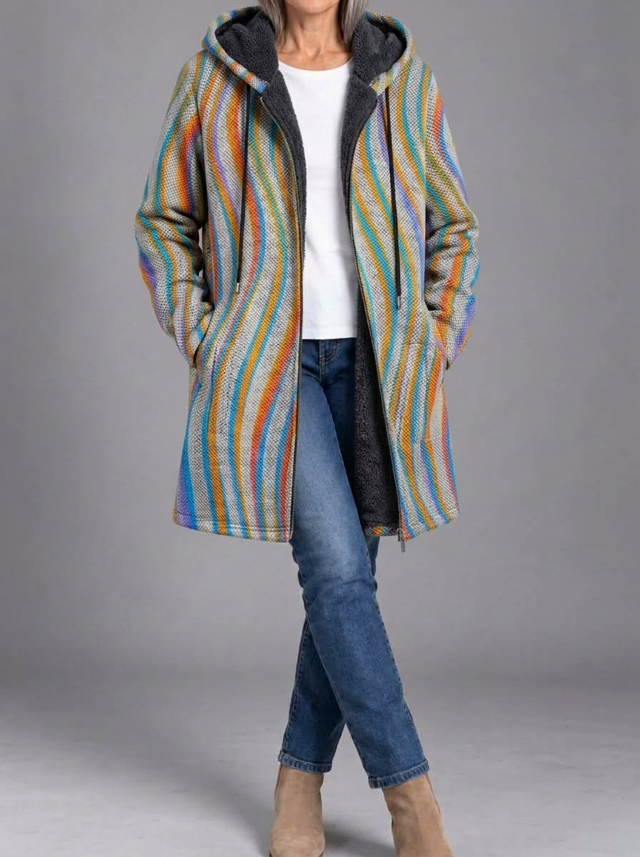 Isla | Art-Inspired Knitted Coat