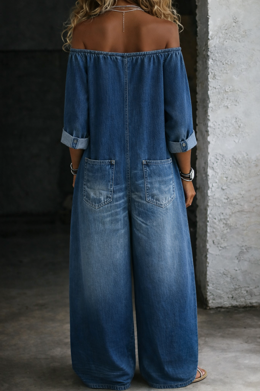 Elena | Off-Shoulder Jumpsuit with Long Sleeves