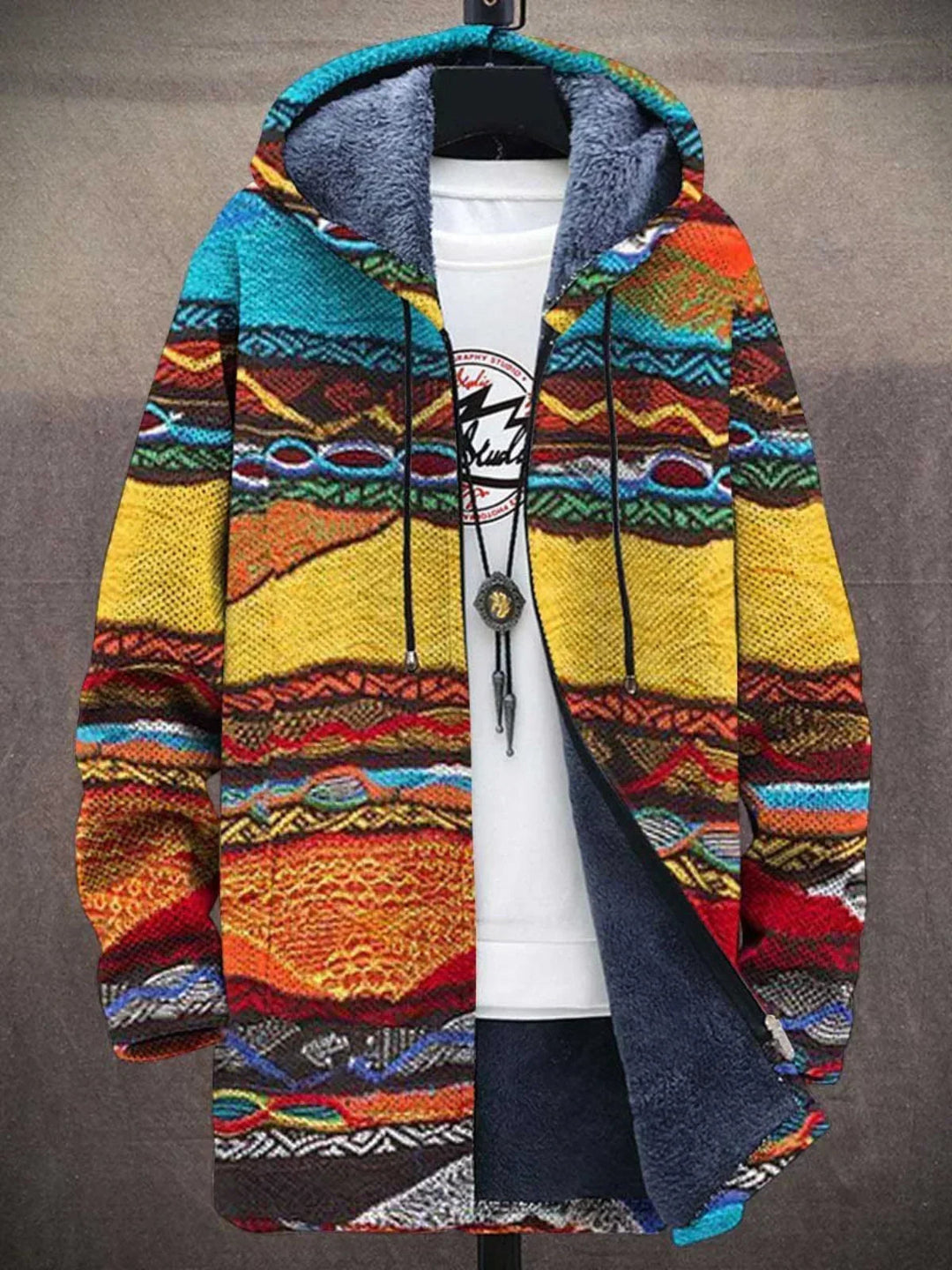 Lottie | Four-Print Knitted Coat