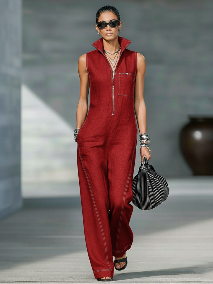 Lily - Sleeveless Hem Jumpsuit