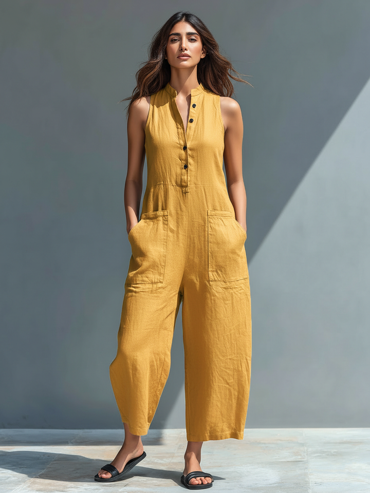 Harriet - Sleeveless Linen Jumpsuit
