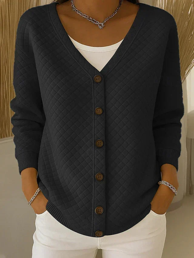 Perrine - Buttoned Quilted Cardigan