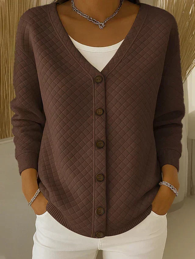 Perrine - Buttoned Quilted Cardigan