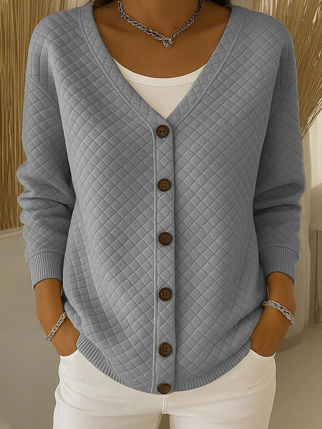Perrine - Buttoned Quilted Cardigan