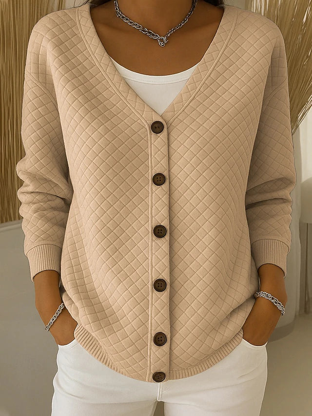 Perrine - Buttoned Quilted Cardigan