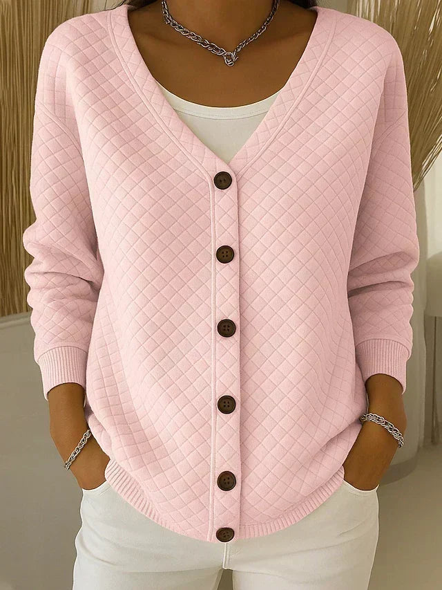Perrine - Buttoned Quilted Cardigan