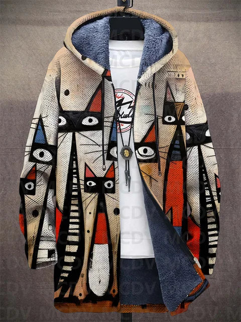 Elsie | Cat Print Coat