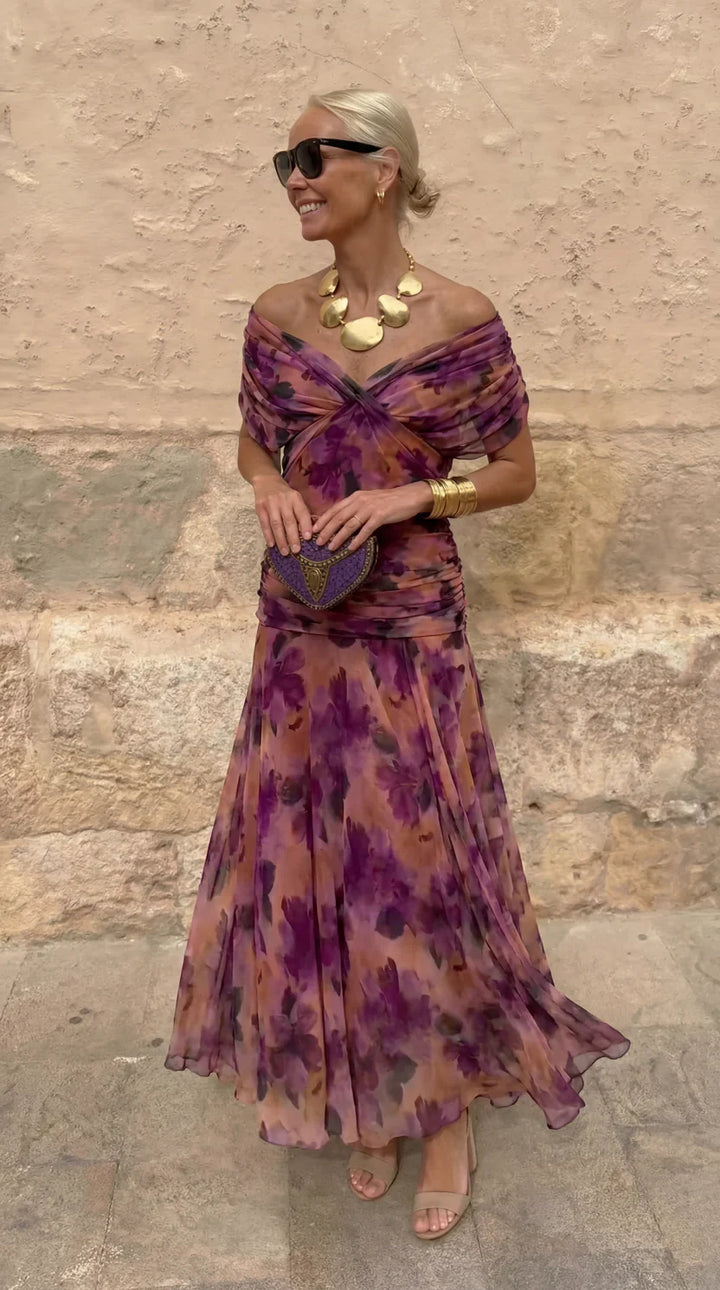Bella | Coral Glow Evening Dress