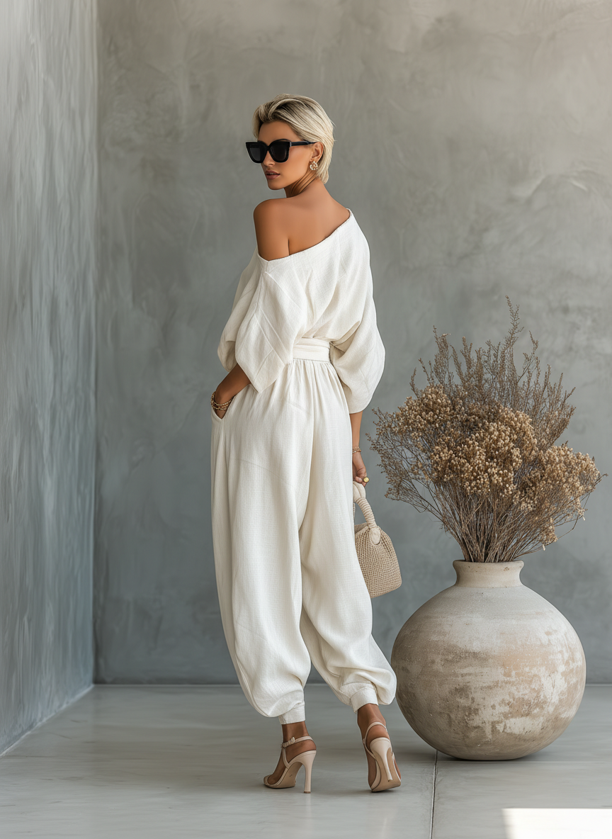 Camille - Linen Trouser Set