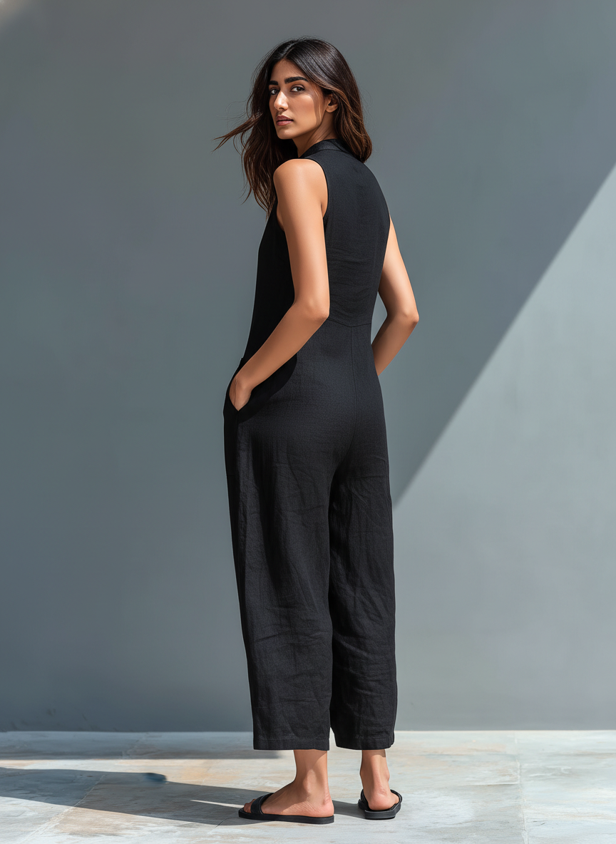 Harriet - Sleeveless Linen Jumpsuit