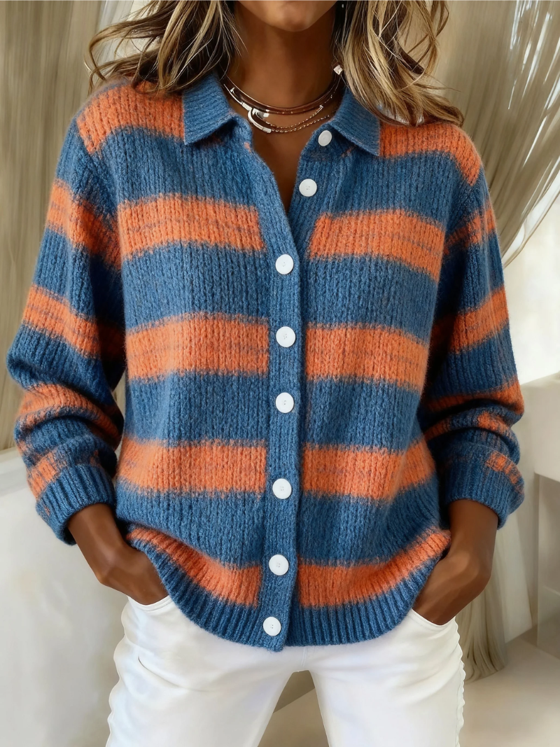 Aurélie - Stripe Layering Cardigan