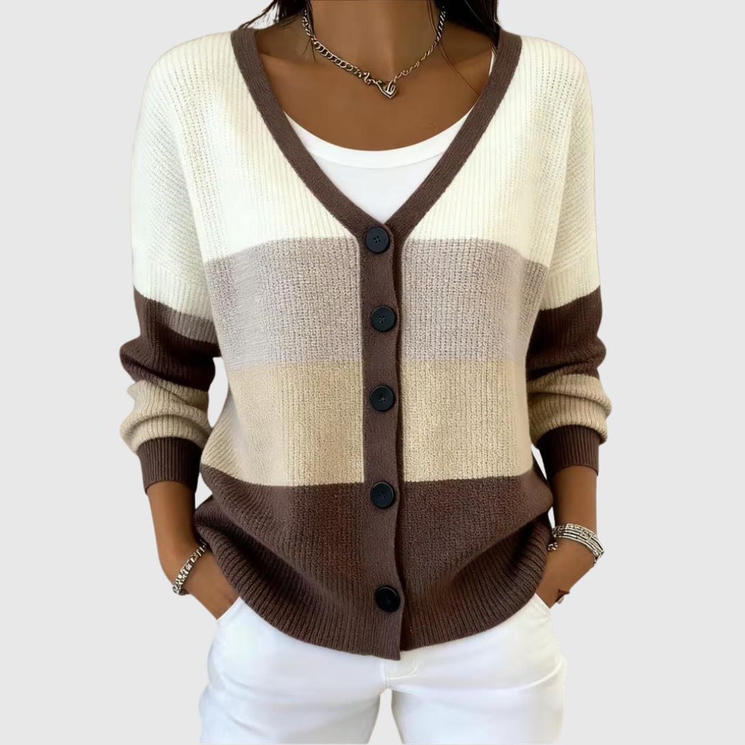 Germaine - Buttoned Classic Cardigan