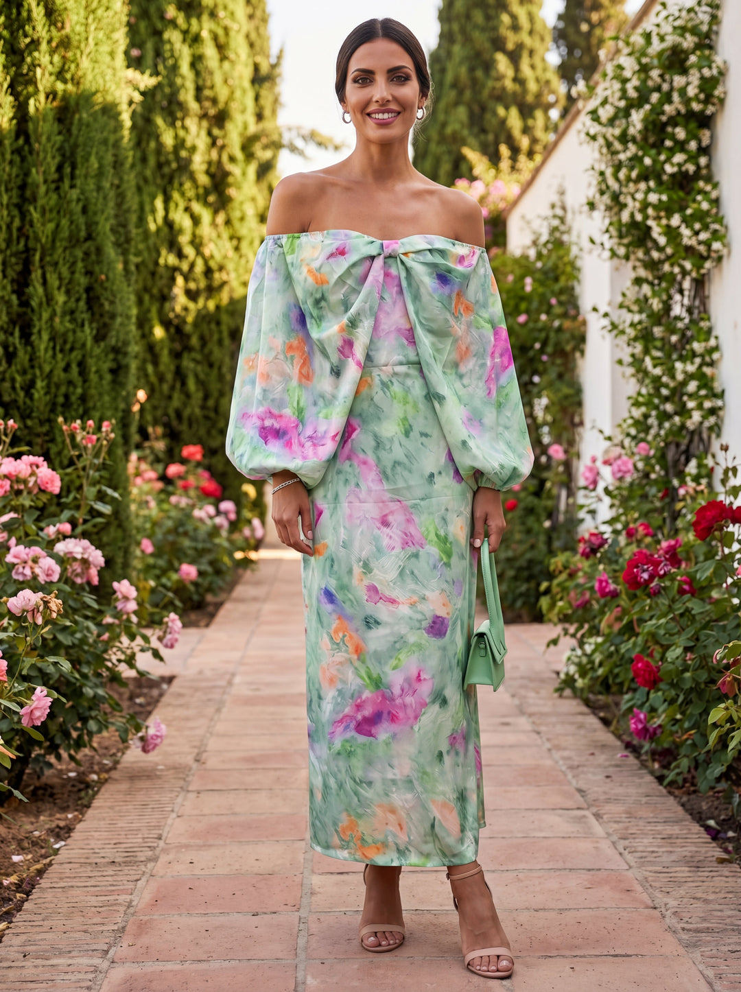 Lindaraja - Watercolour Print Dress