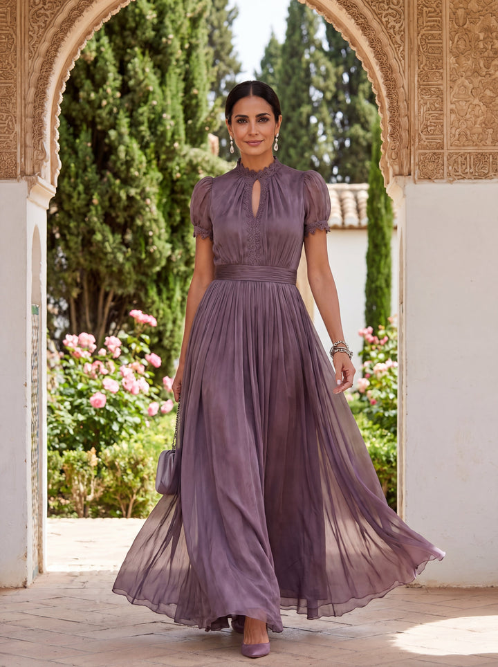 Flavia - Teardrop Neckline Dress