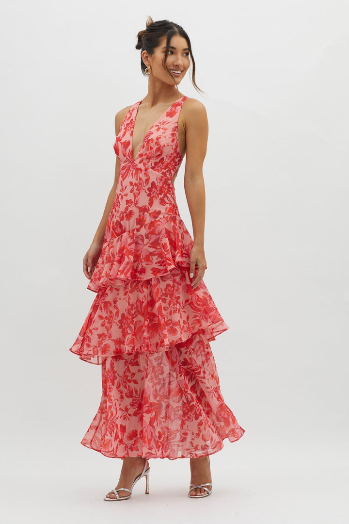 Isla - Floral Ruffle Dress