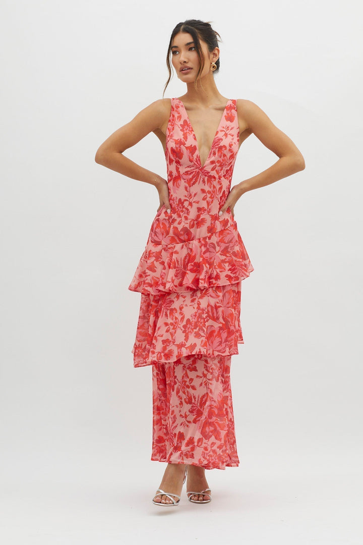 Isla - Floral Ruffle Dress