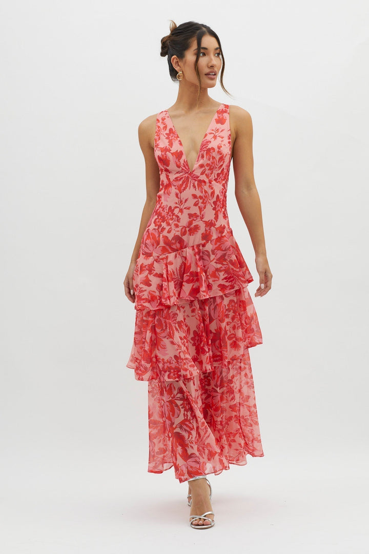 Isla - Floral Ruffle Dress