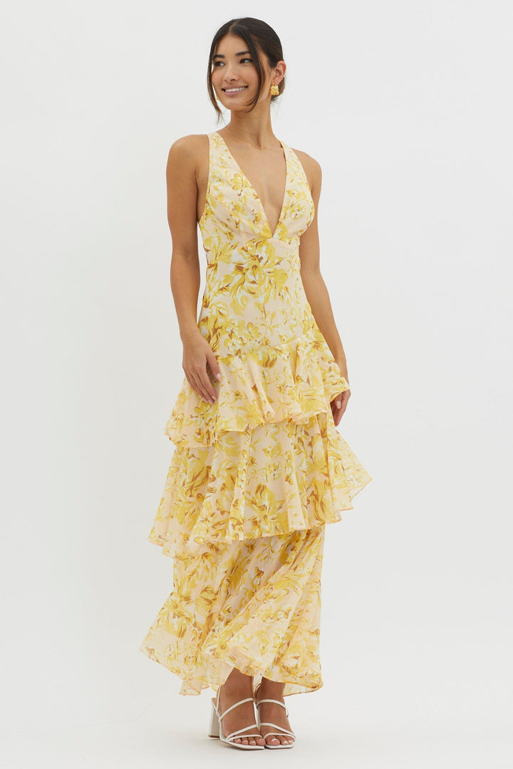Isla - Floral Ruffle Dress
