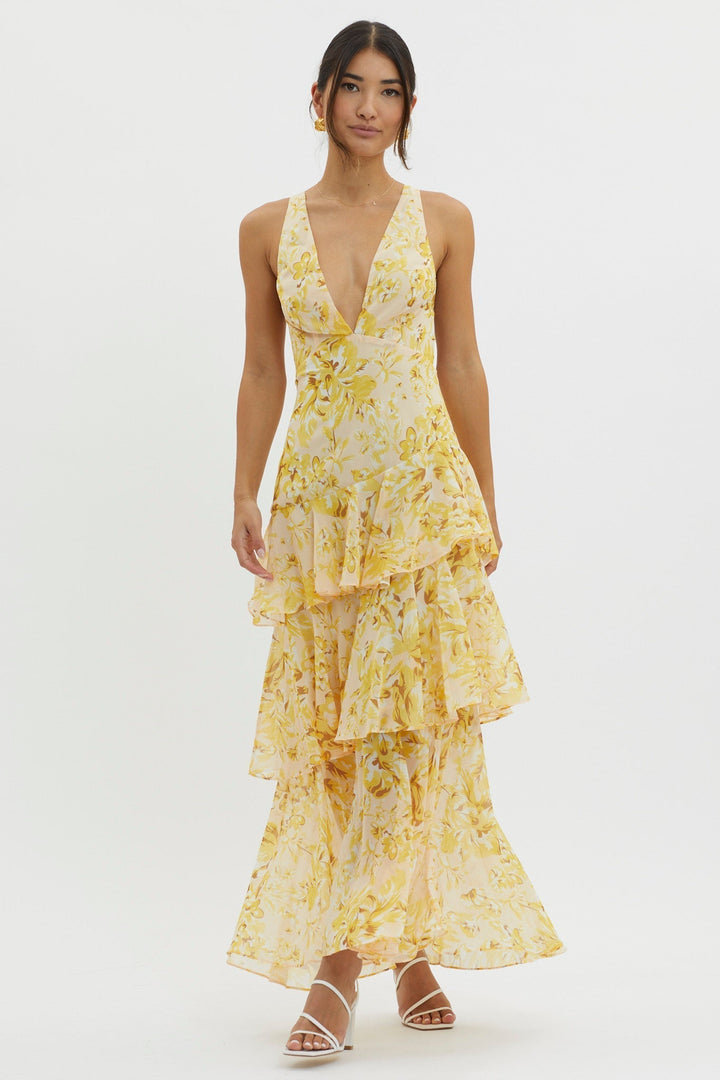 Isla - Floral Ruffle Dress