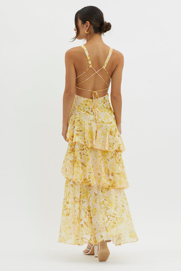 Isla - Floral Ruffle Dress