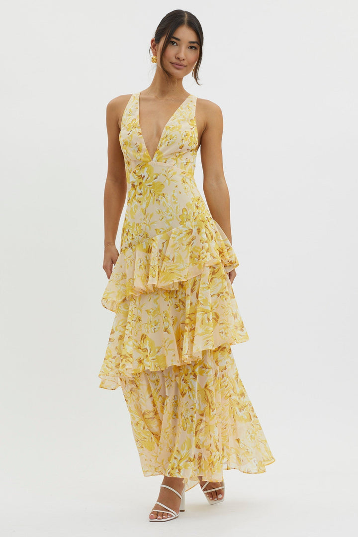 Isla - Floral Ruffle Dress